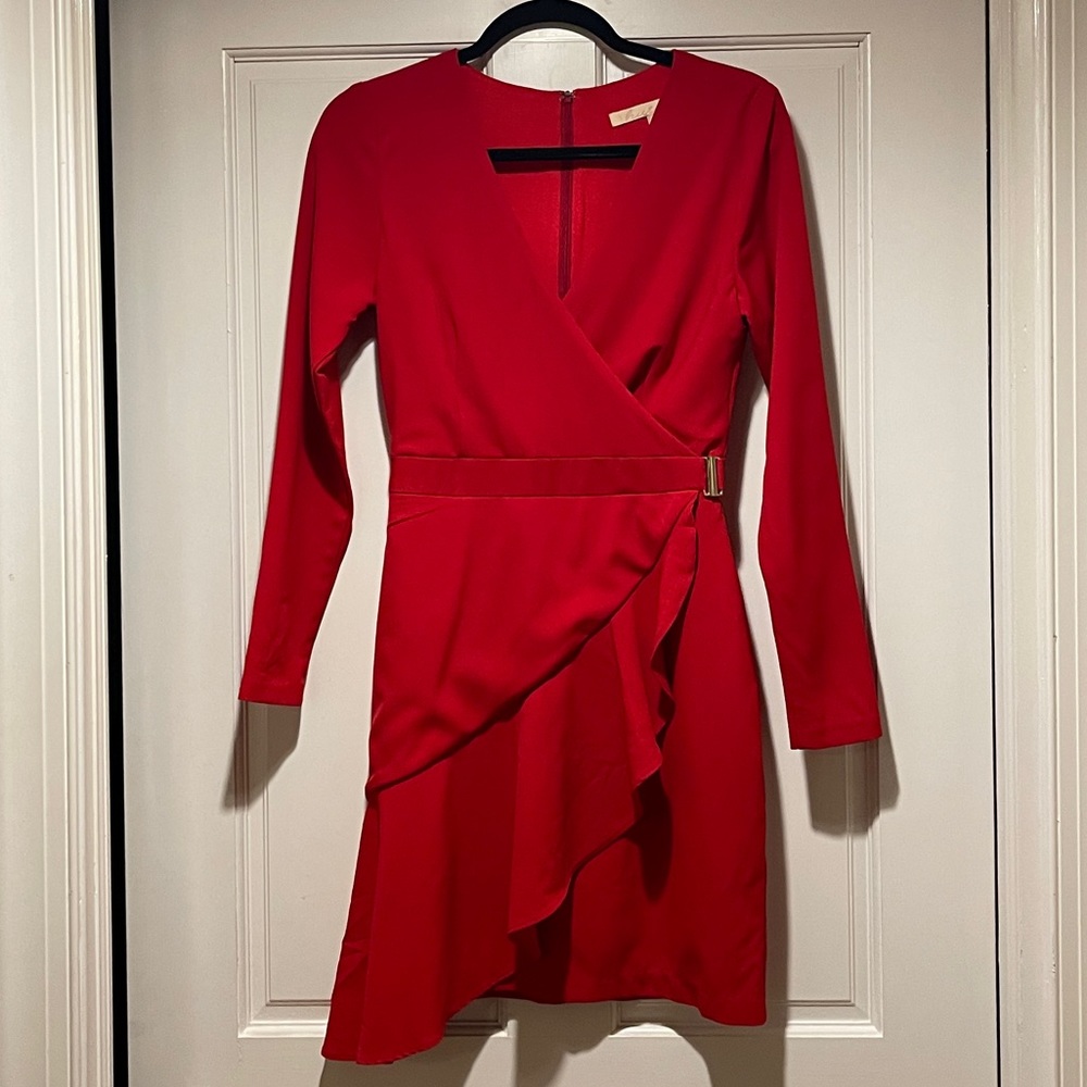 Hutch Anthropologie Flirty Red Cocktail Dress
